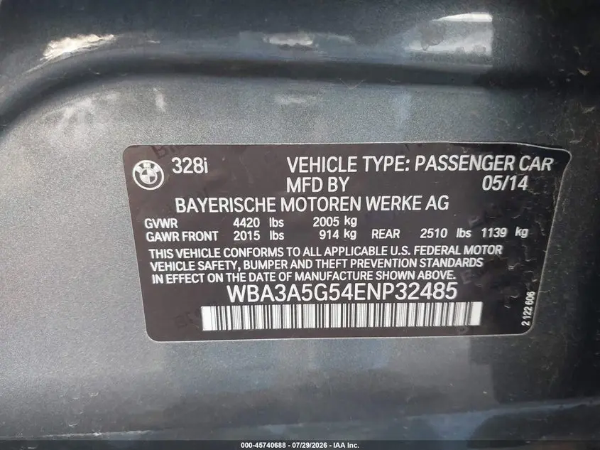 2014 BMW 328I  