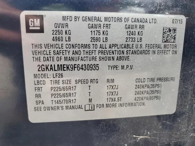 2015 GMC TERRAIN SLE  
