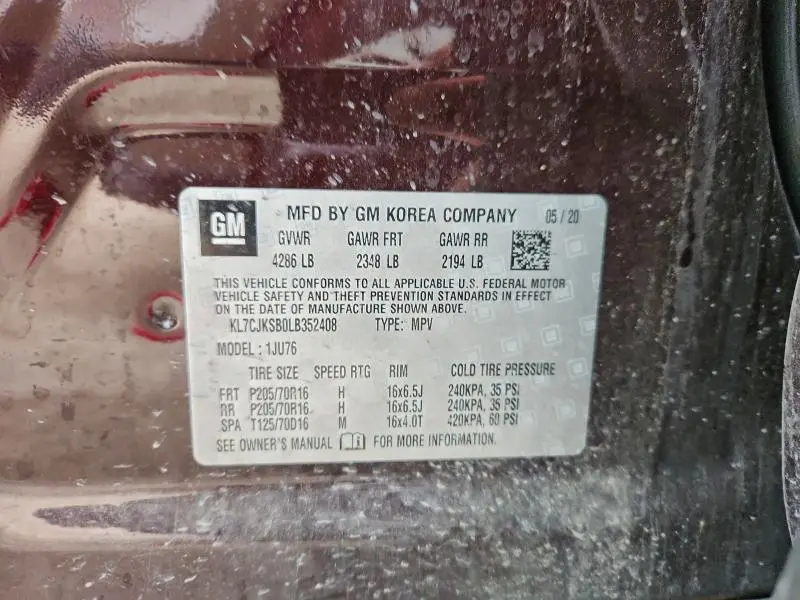 2020 CHEVROLET TRAX LS  