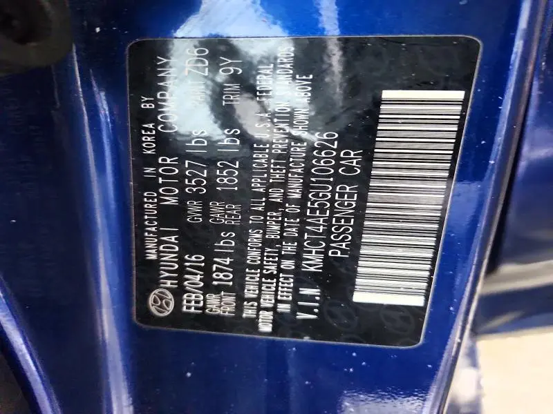 2016 HYUNDAI ACCENT SE  