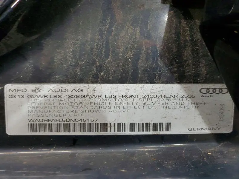 2013 AUDI A4 PREMIUM PLUS  