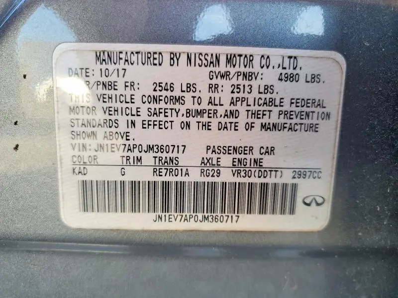 2018 INFINITI Q50 LUXE  