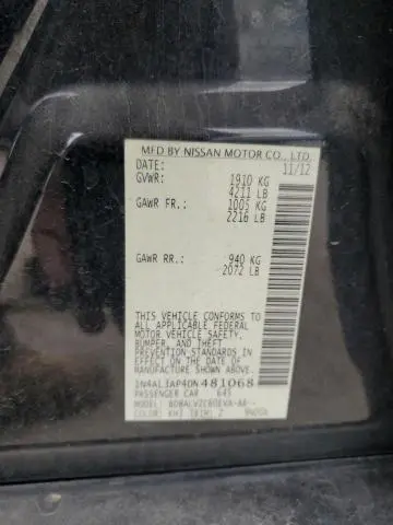 2013 NISSAN ALTIMA 2.5  