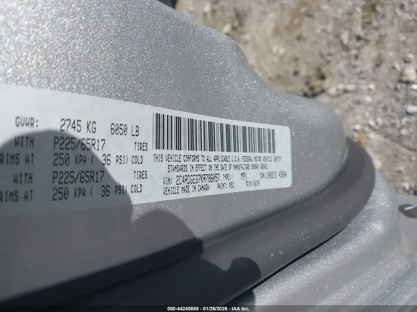 2019 DODGE GRAND CARAVAN GT