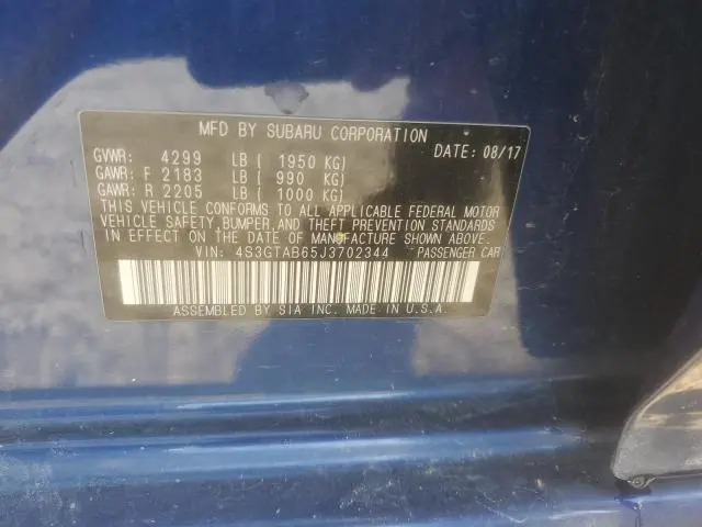 2018 SUBARU IMPREZA PREMIUM  