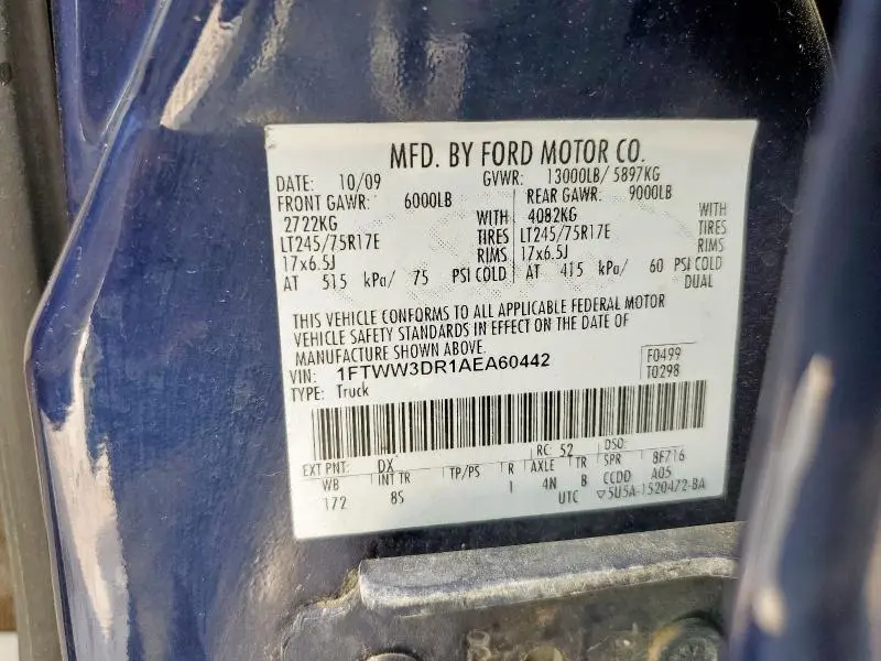 2010 FORD F350 SUPER DUTY  