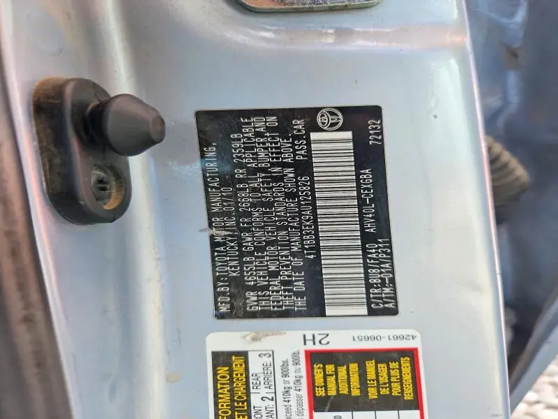 2010 TOYOTA CAMRY HYBRID  