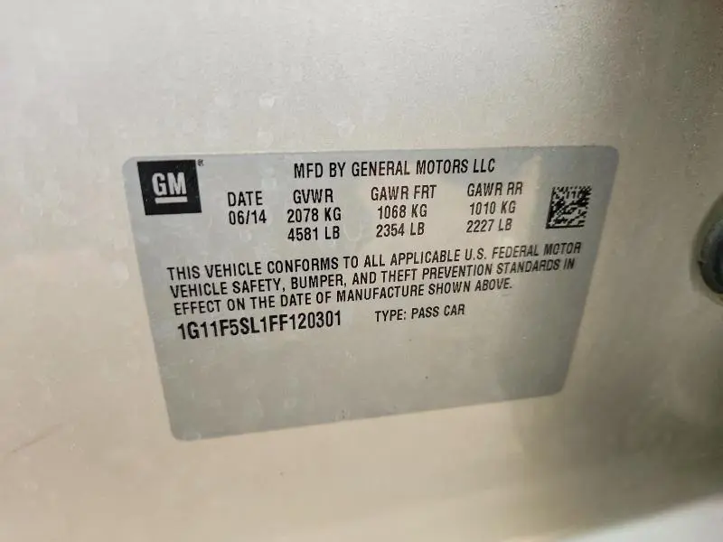 2015 CHEVROLET MALIBU LTZ  