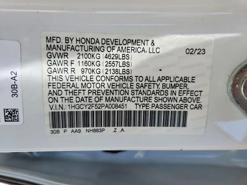2023 HONDA ACCORD HYBRID SPORT  