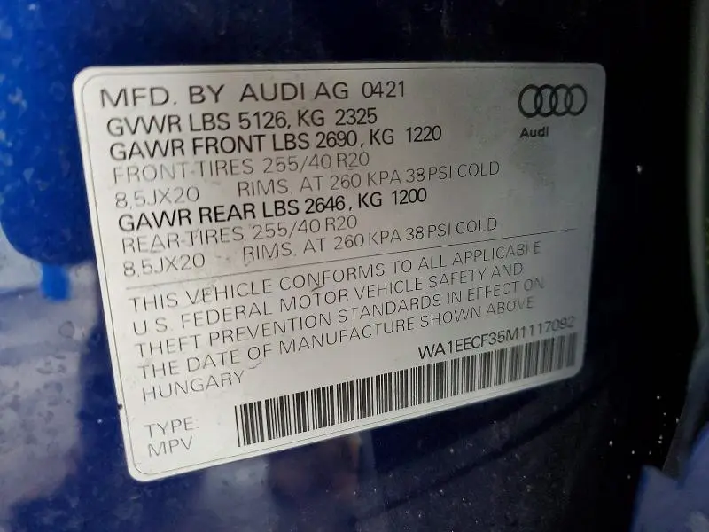 2021 AUDI Q3 PREMIUM PLUS S LINE 45  