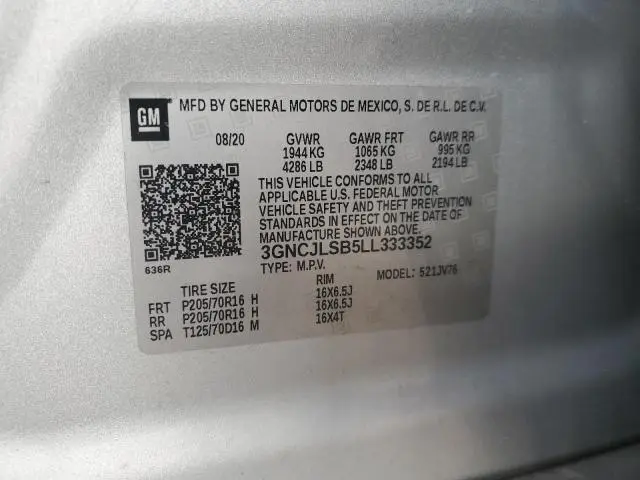 2020 CHEVROLET TRAX 1LT  