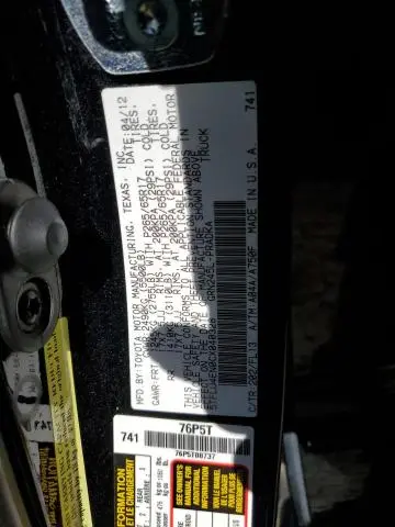 2012 TOYOTA TACOMA DOUBLE CAB  