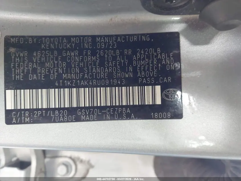 2024 TOYOTA CAMRY XSE V6