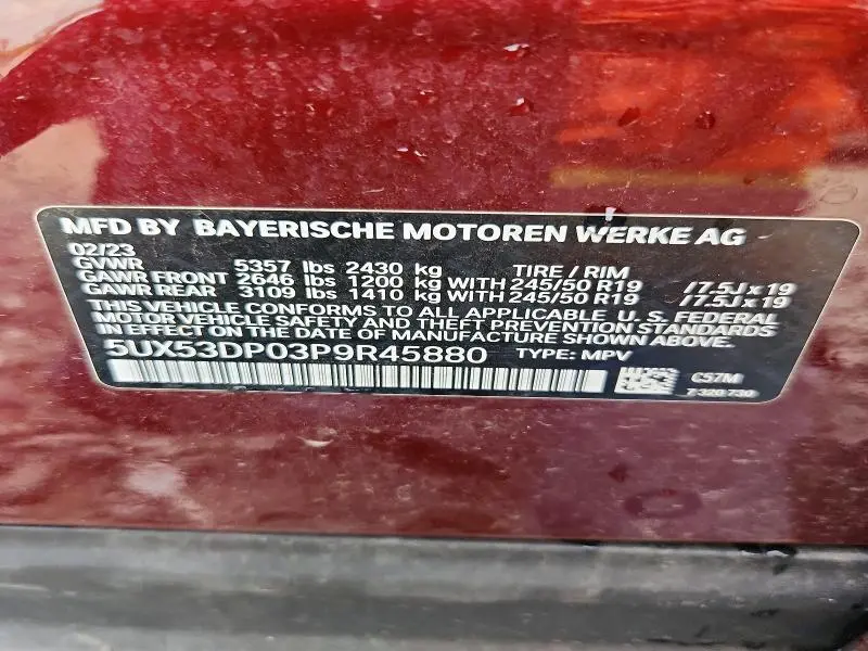 2023 BMW X3 XDRIVE30I  