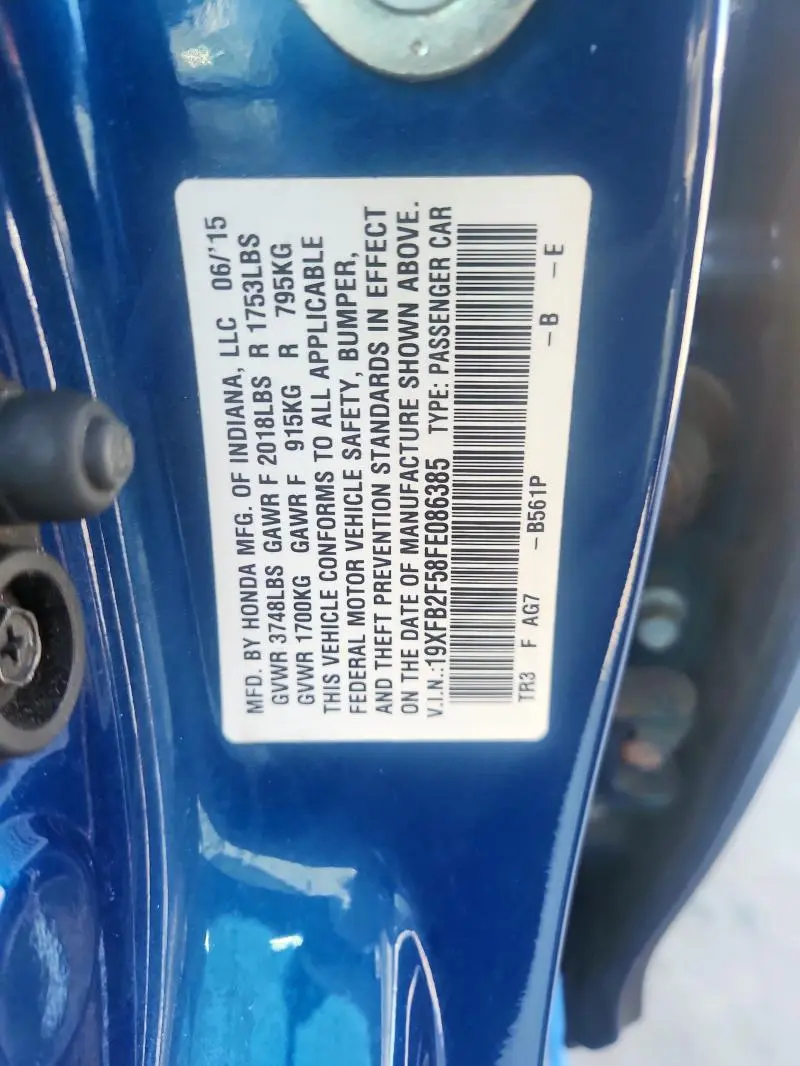 2015 HONDA CIVIC LX  