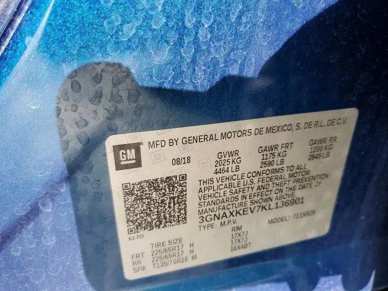 2019 CHEVROLET EQUINOX LT  