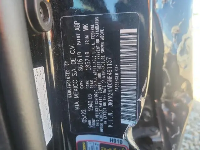 2022 KIA RIO S  