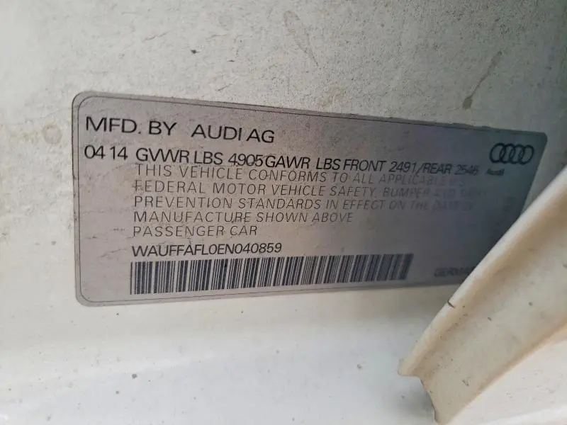 2014 AUDI A4 PREMIUM PLUS  