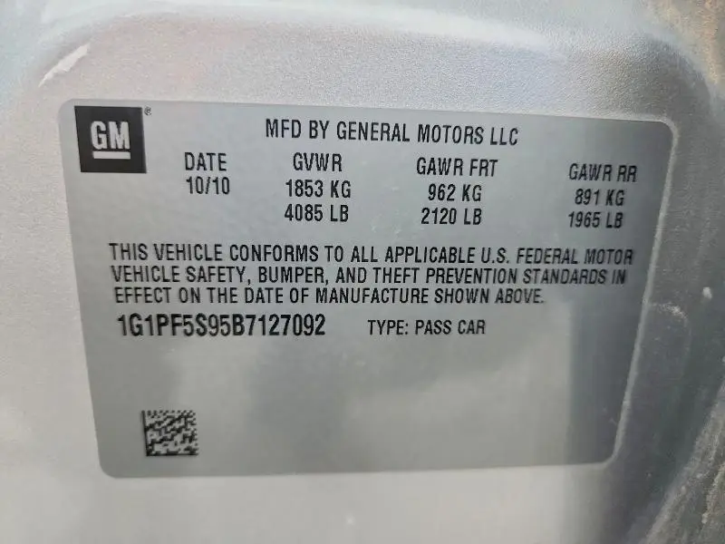 2011 CHEVROLET CRUZE LT  