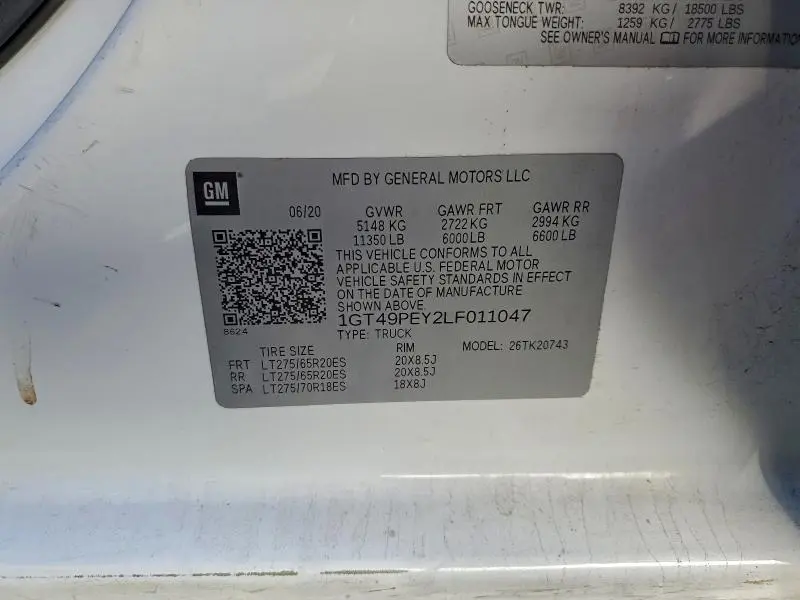 2020 GMC SIERRA K2500 AT4  