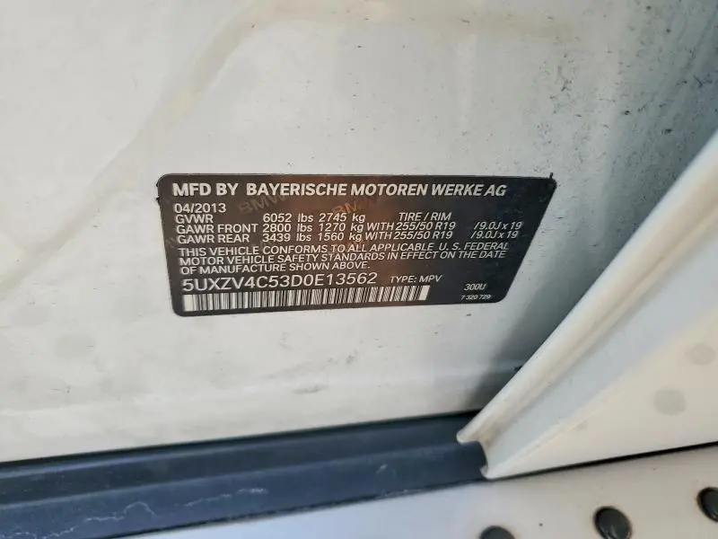 2013 BMW X5 XDRIVE35I  