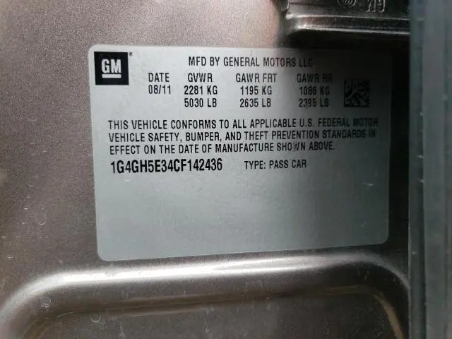 2012 BUICK LACROSSE PREMIUM  