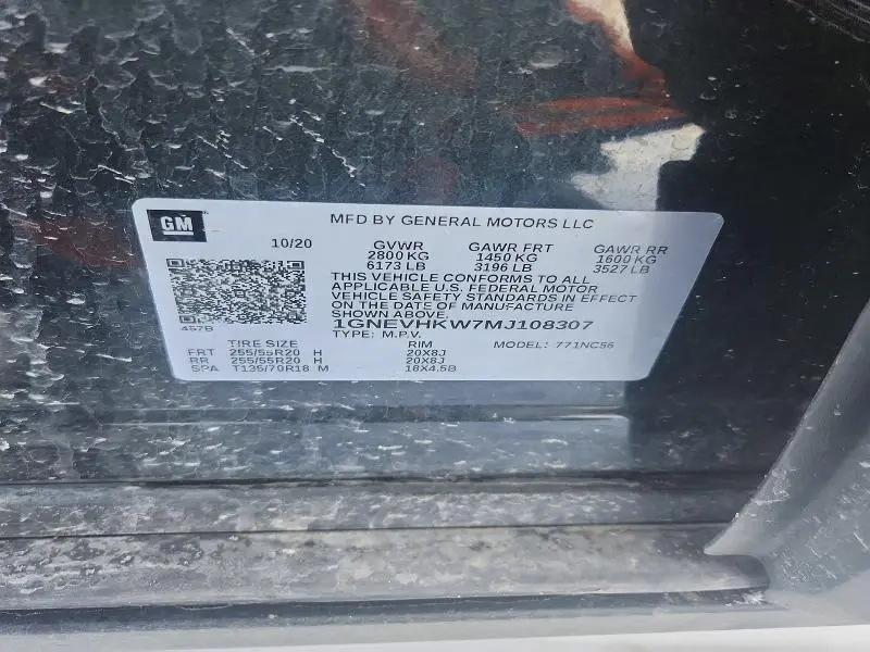 2021 CHEVROLET TRAVERSE LT  