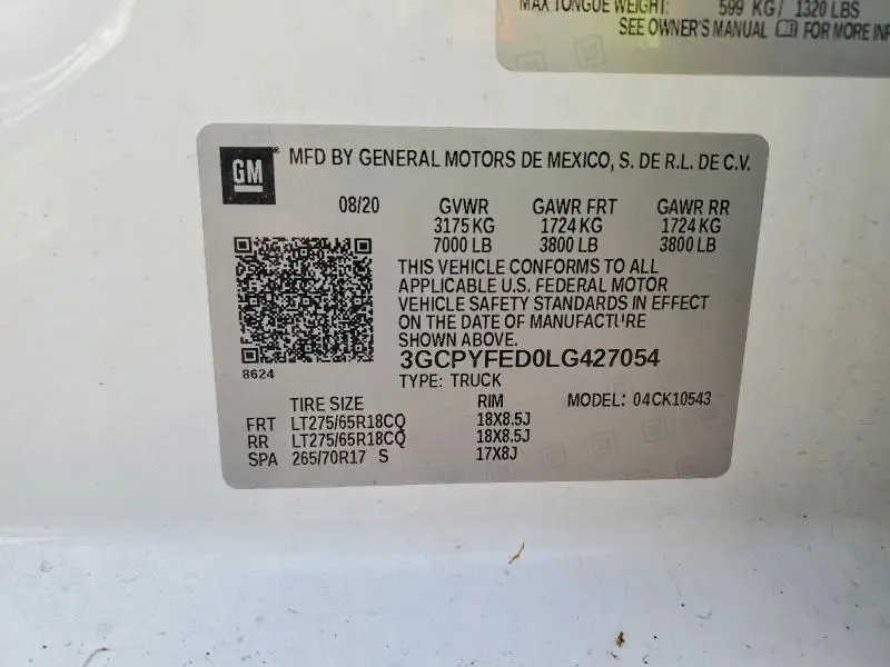 2020 CHEVROLET SILVERADO   