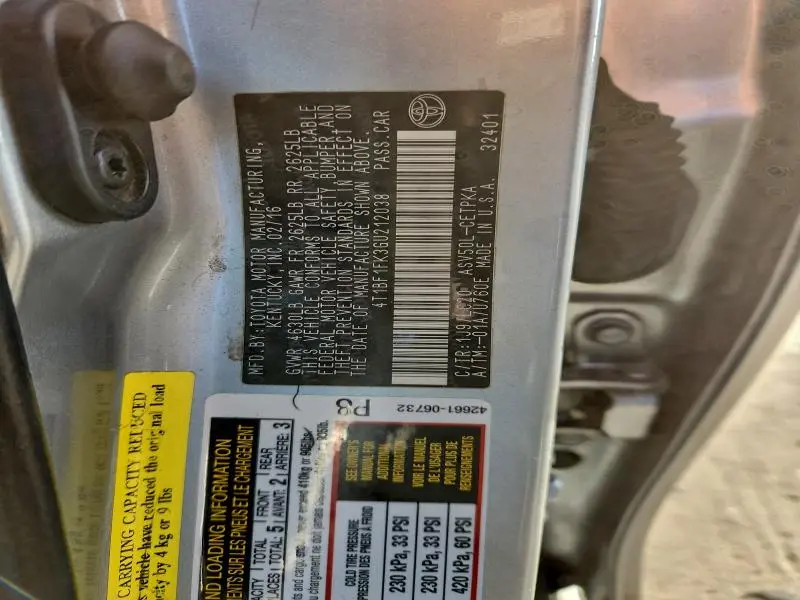 2016 TOYOTA CAMRY LE  