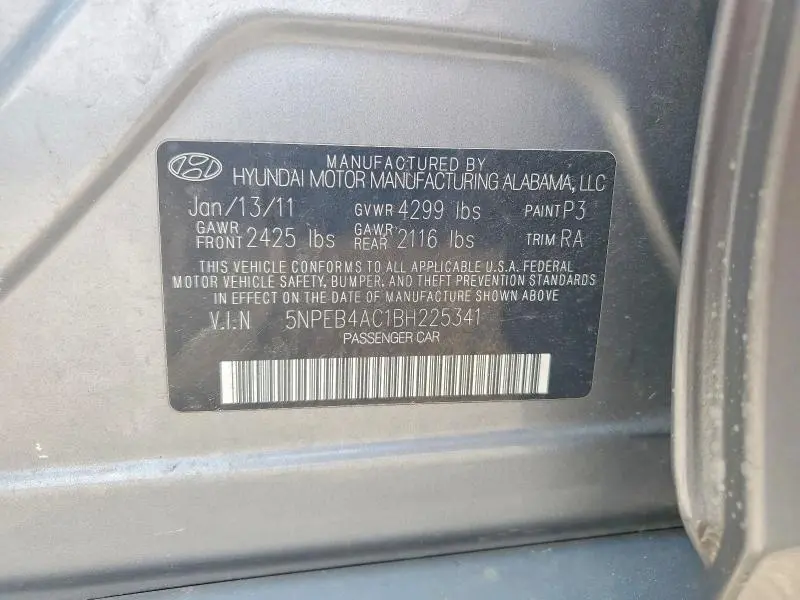 2011 HYUNDAI SONATA GLS  