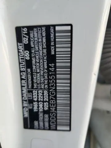 2016 MERCEDES-BENZ CLA 250  