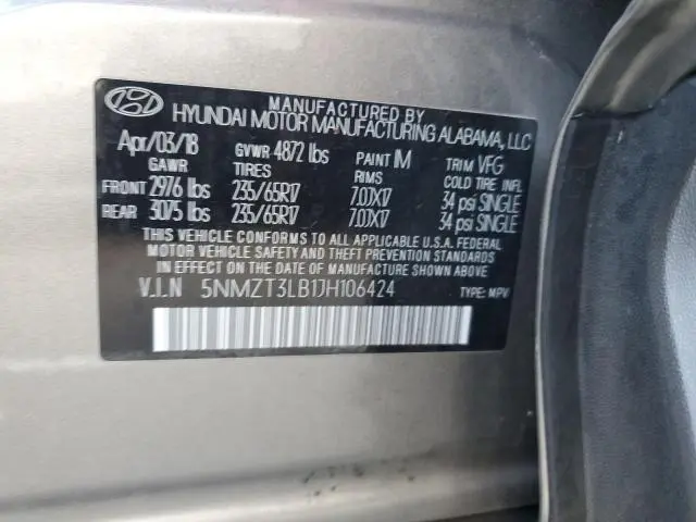 2018 HYUNDAI SANTA FE SPORT   