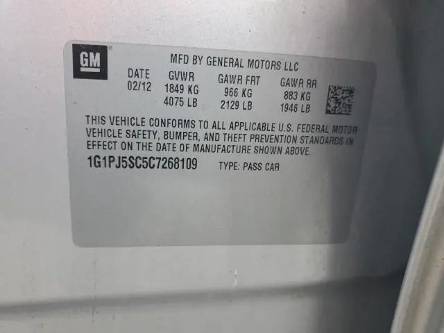 2012 CHEVROLET CRUZE ECO  