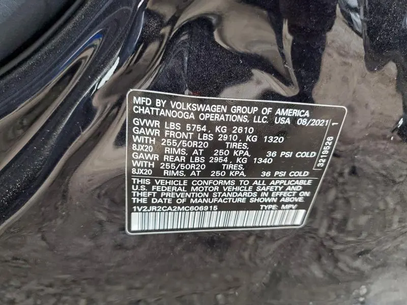 2021 VOLKSWAGEN ATLAS SE  