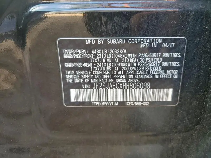 2017 SUBARU FORESTER 2.5I PREMIUM  