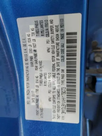 2017 TOYOTA YARIS IA   