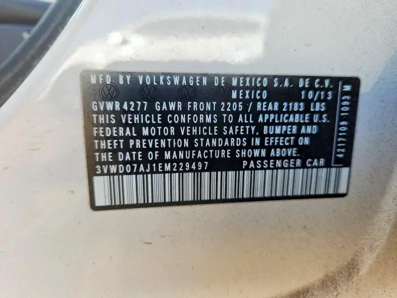 2014 VOLKSWAGEN JETTA SE  