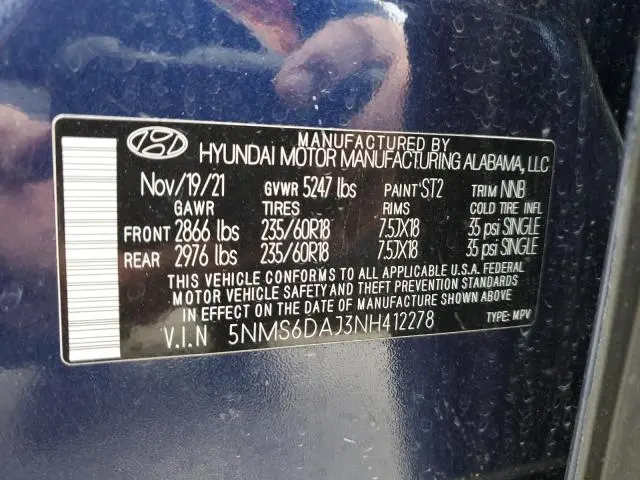 2022 HYUNDAI SANTA FE SEL