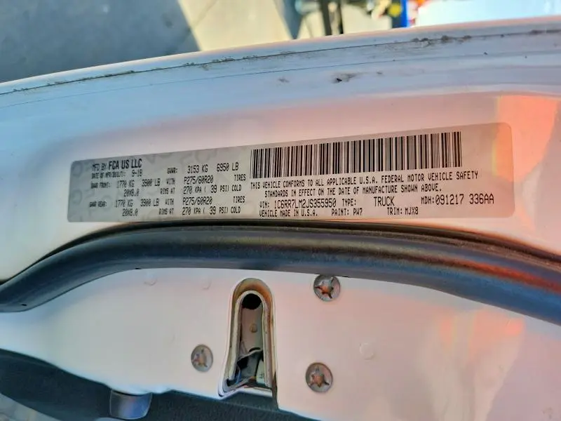 2018 RAM 1500 LONESTAR 4WD 3.0L V6 TDSL