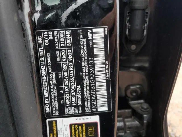 2016 MERCEDES-BENZ GLE 550E 4MATIC  