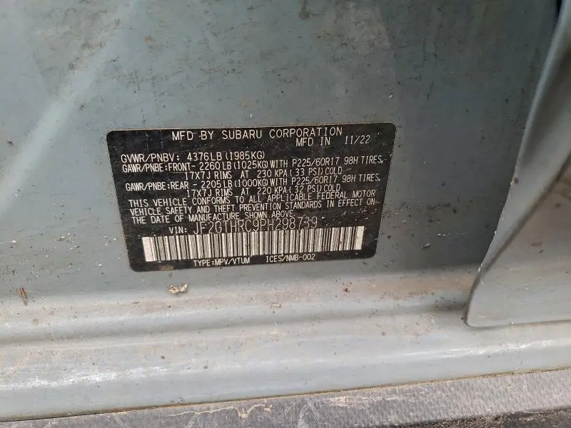 2023 SUBARU CROSSTREK SPORT  