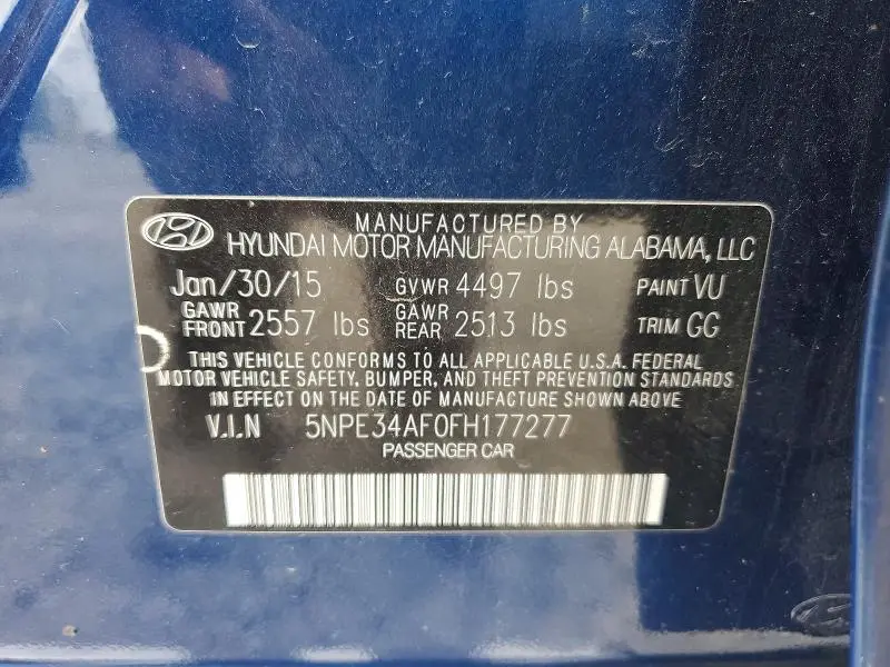 2015 HYUNDAI SONATA LIMITED  