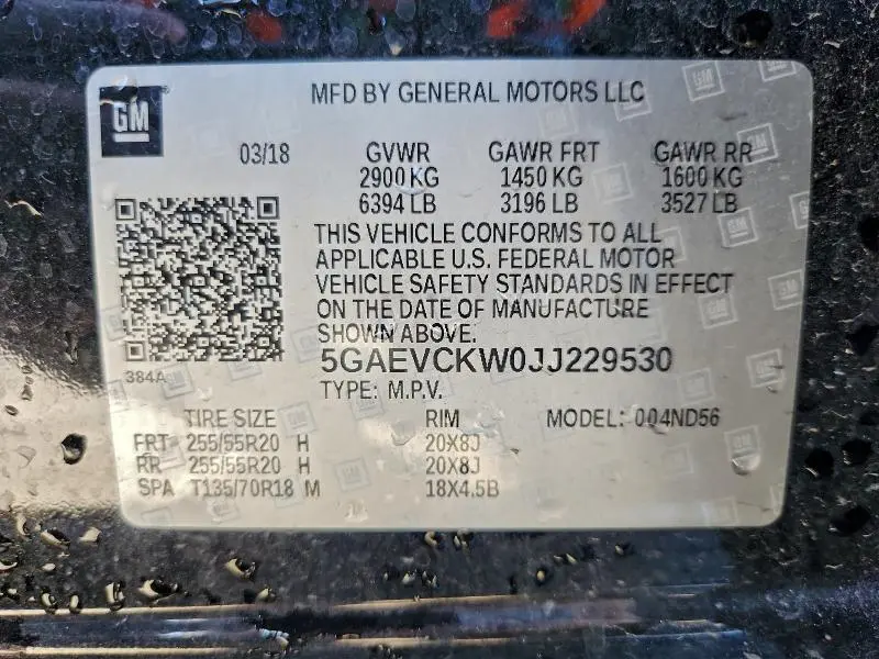 2018 BUICK ENCLAVE AVENIR  