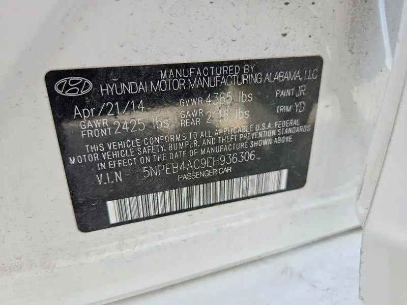2014 HYUNDAI SONATA GLS  