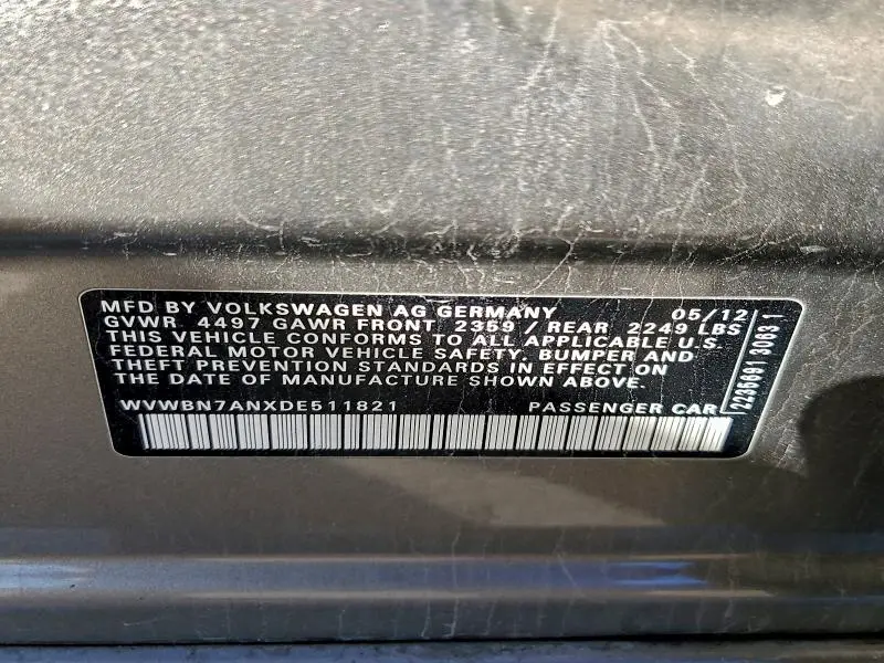 2013 VOLKSWAGEN CC SPORT  