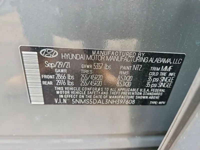 2022 HYUNDAI SANTA FE   