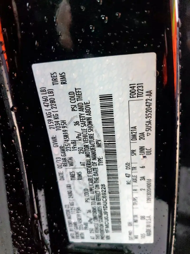 2013 FORD ESCAPE TITANIUM  