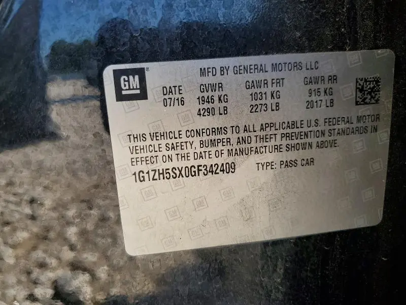2016 CHEVROLET MALIBU PREMIER  