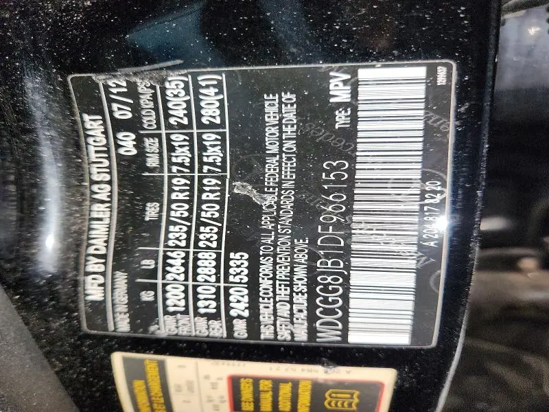 2013 MERCEDES-BENZ GLK 350 4MATIC  