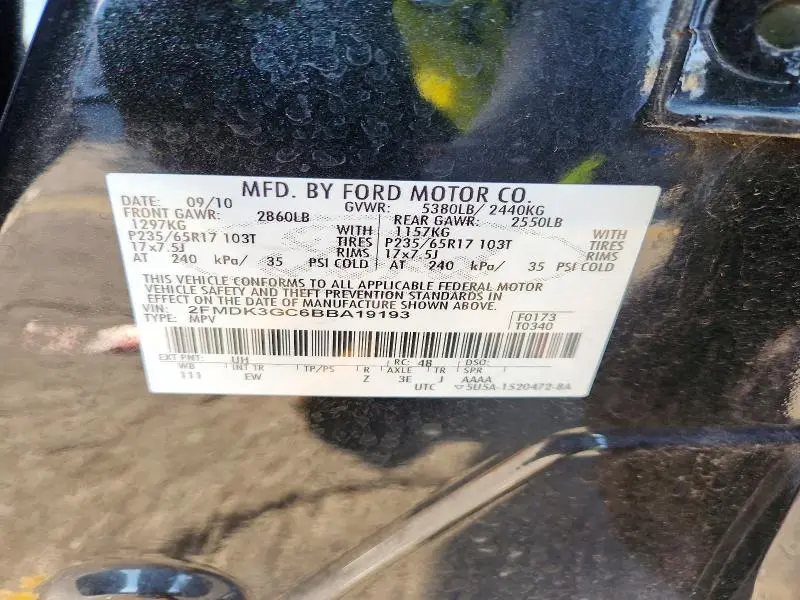 2011 FORD EDGE SE  
